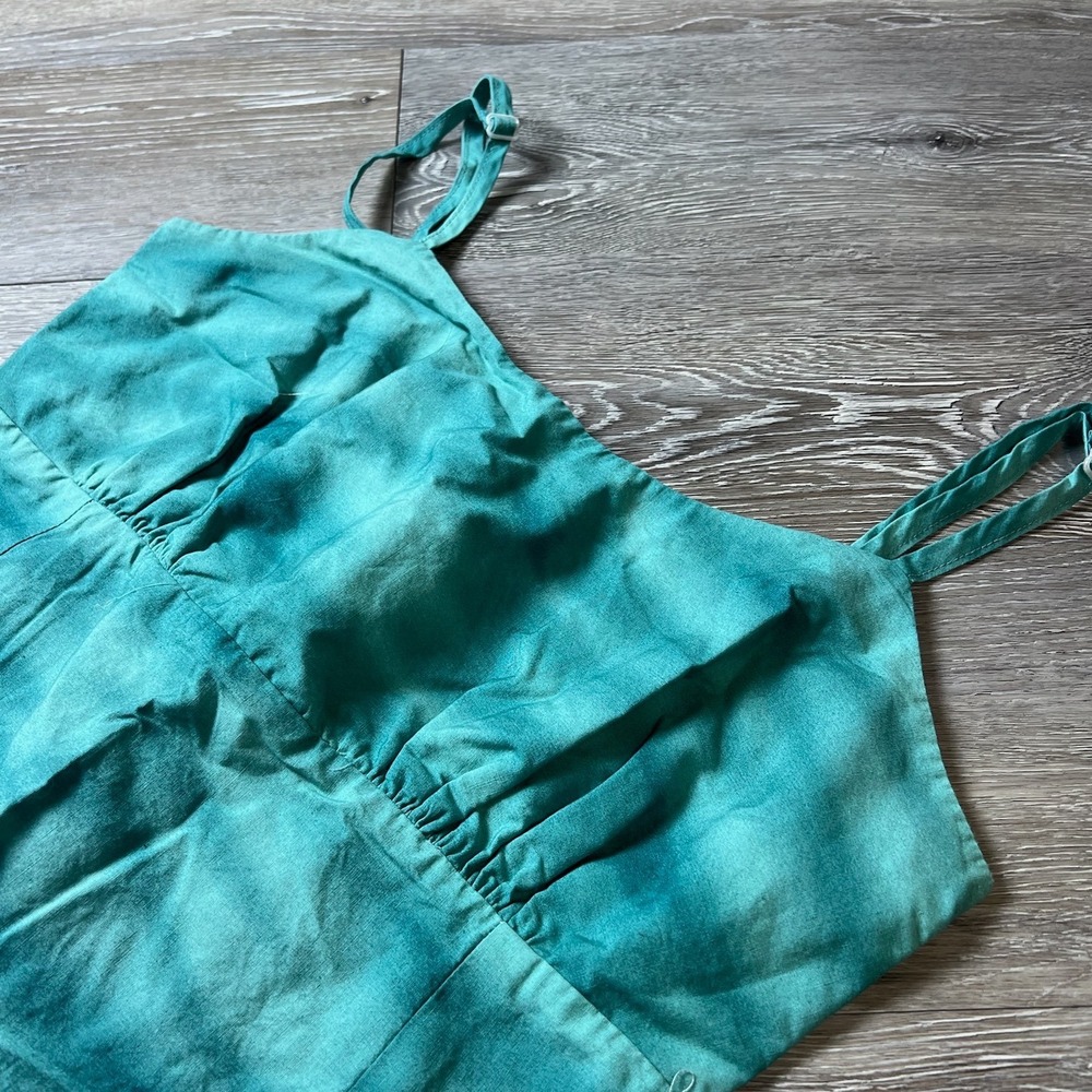Jade Fashions Dress Womens Medium Teal Dolphin Tropical Hawaiian Cotton Sundress - Picture 4 of 10